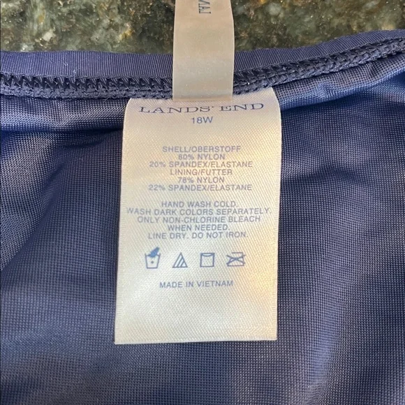 Lands End Navy Blue Swim Skort - 18W - NWOT - Picture 4 of 4